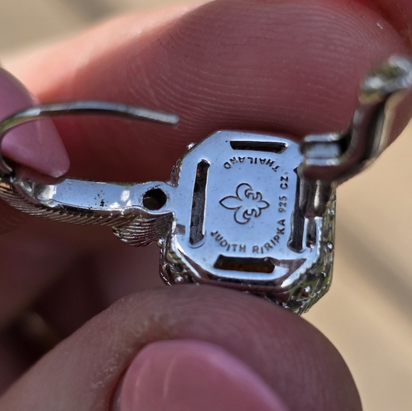 Judith Ripka 925 Silver Elegant Earrings - Picture 5 of 5